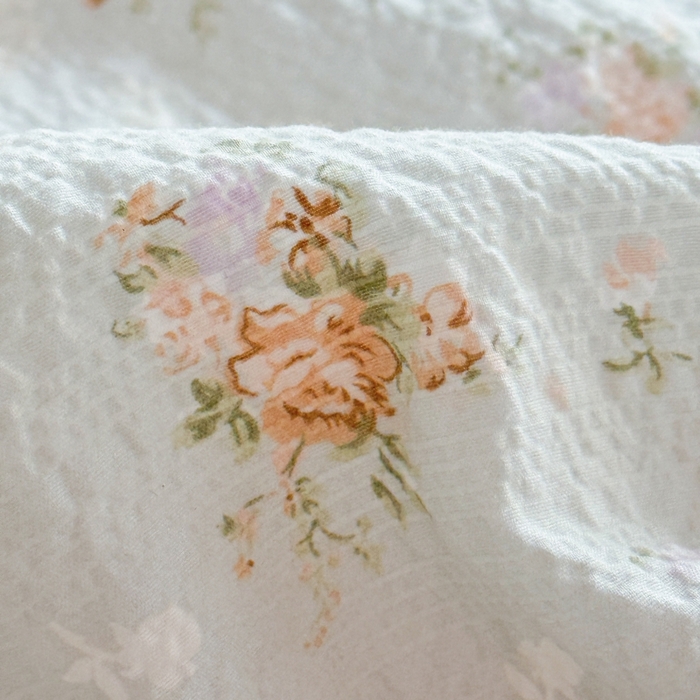 91家纺网 家纺一手货源 找家纺 小桃姐家纺 2026新款泡芙棉双层纱夏被空调被四件套小清新泡泡纱夏被卡通夏凉被空调被 晚风