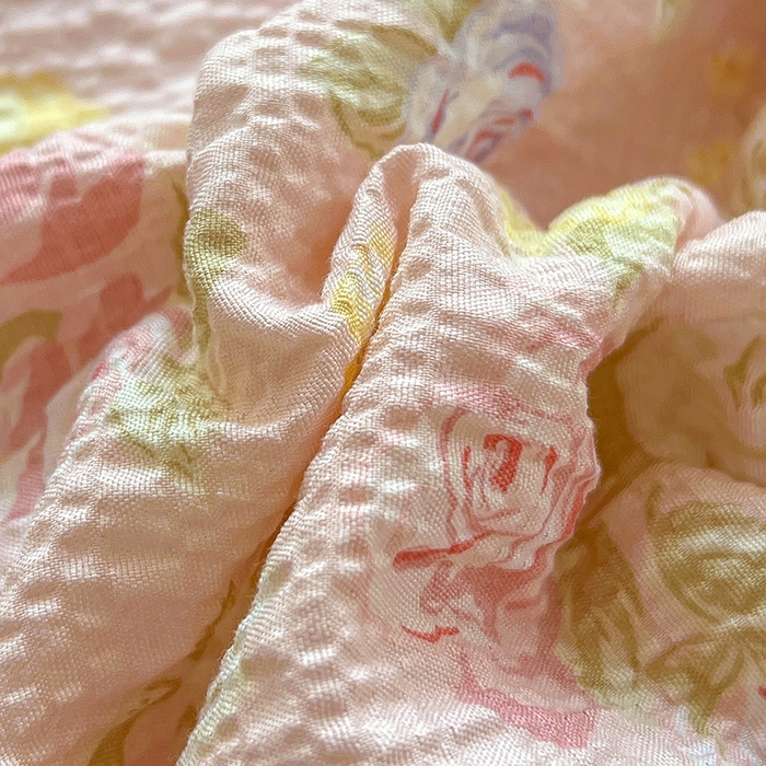 91家纺网 家纺一手货源 找家纺 小桃姐家纺 2026新款泡芙棉双层纱夏被空调被四件套小清新泡泡纱夏被卡通夏凉被空调被 知晓