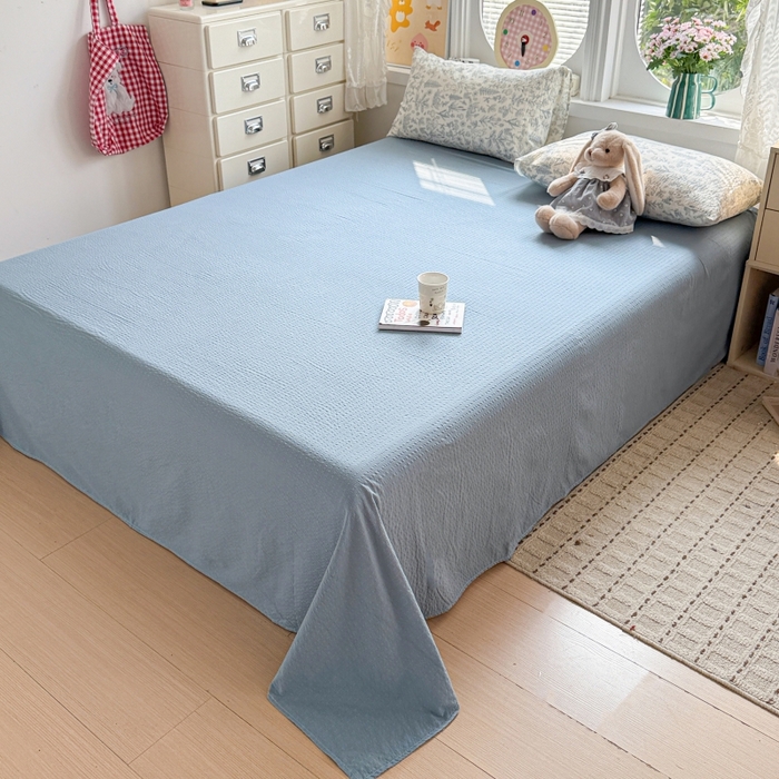 91家纺网 家纺一手货源 找家纺 小桃姐家纺 2026新款泡芙棉双层纱夏被空调被四件套小清新泡泡纱夏被卡通夏凉被空调被 盛夏