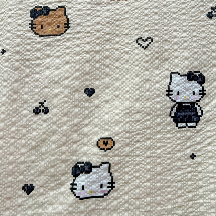 91家纺网 家纺一手货源 找家纺 小桃姐家纺 2026新款泡芙棉双层纱夏被空调被四件套小清新泡泡纱夏被卡通夏凉被空调被 拼豆喵