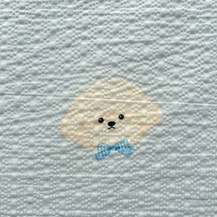 91家纺网 家纺一手货源 找家纺 小桃姐家纺 2026新款泡芙棉双层纱夏被空调被四件套小清新泡泡纱夏被卡通夏凉被空调被 软萌小狗