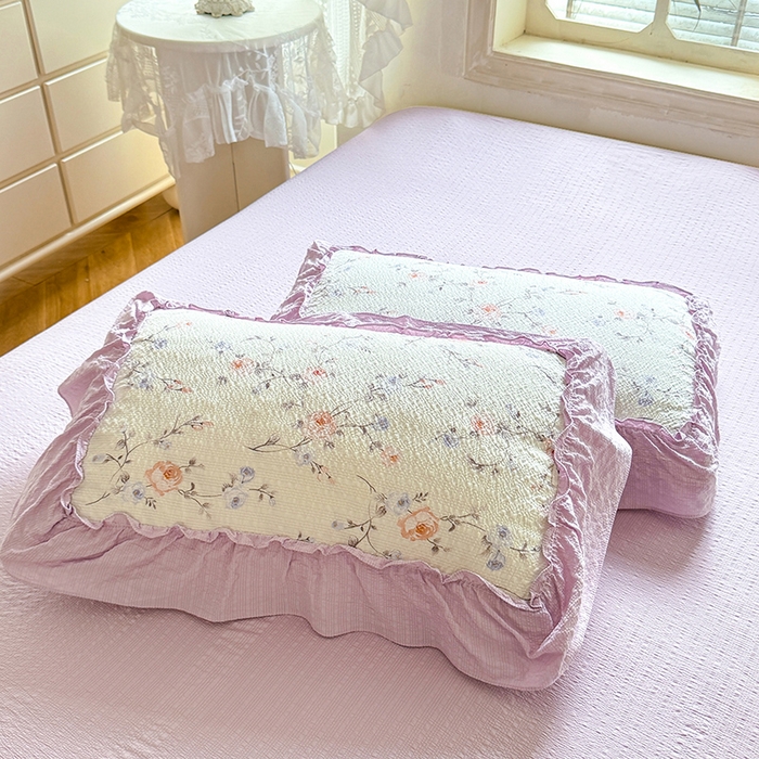 91家纺网 家纺一手货源 找家纺 韩约家纺 2026春夏新款泡芙棉床单款夏被夏凉被空调被四件套 春旭