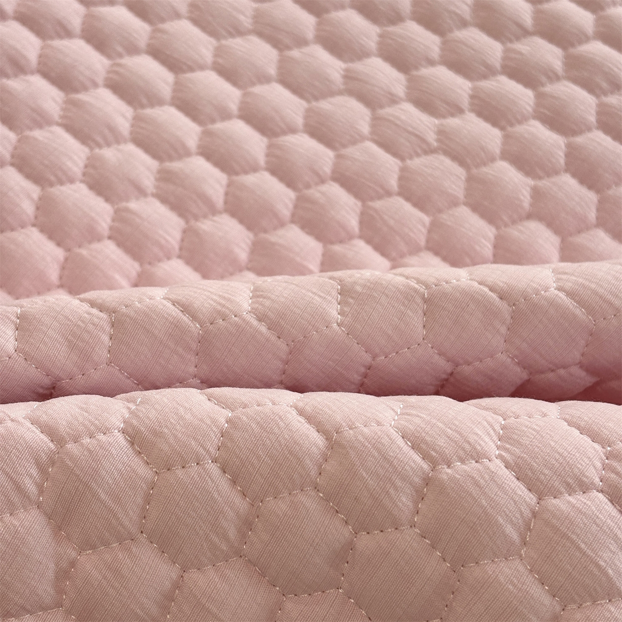 91家纺网 家纺一手货源 找家纺 居眠 2026新款贝壳边纯色夹棉床笠 贝壳边-嫩粉