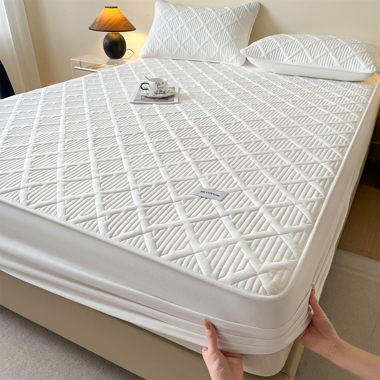 91家纺网 家纺一手货源 找家纺 （总）居眠 2026新款时光-100%全棉夹棉棉花床笠