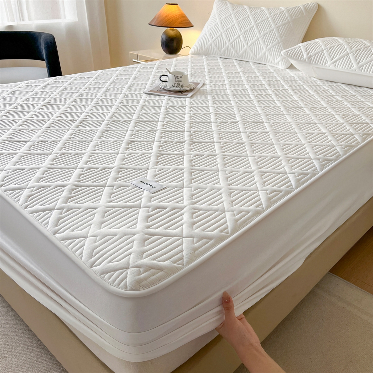 91家纺网 家纺一手货源 找家纺 （总）居眠 2026新款时光-100%全棉夹棉棉花床笠