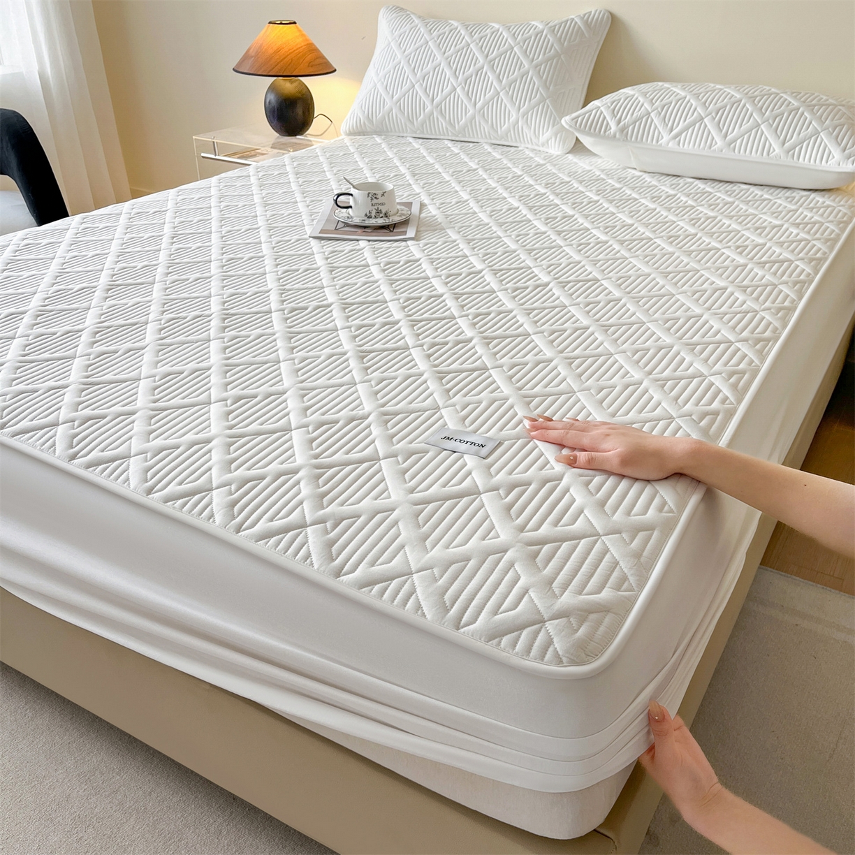 91家纺网 家纺一手货源 找家纺 （总）居眠 2026新款时光-100%全棉夹棉棉花床笠