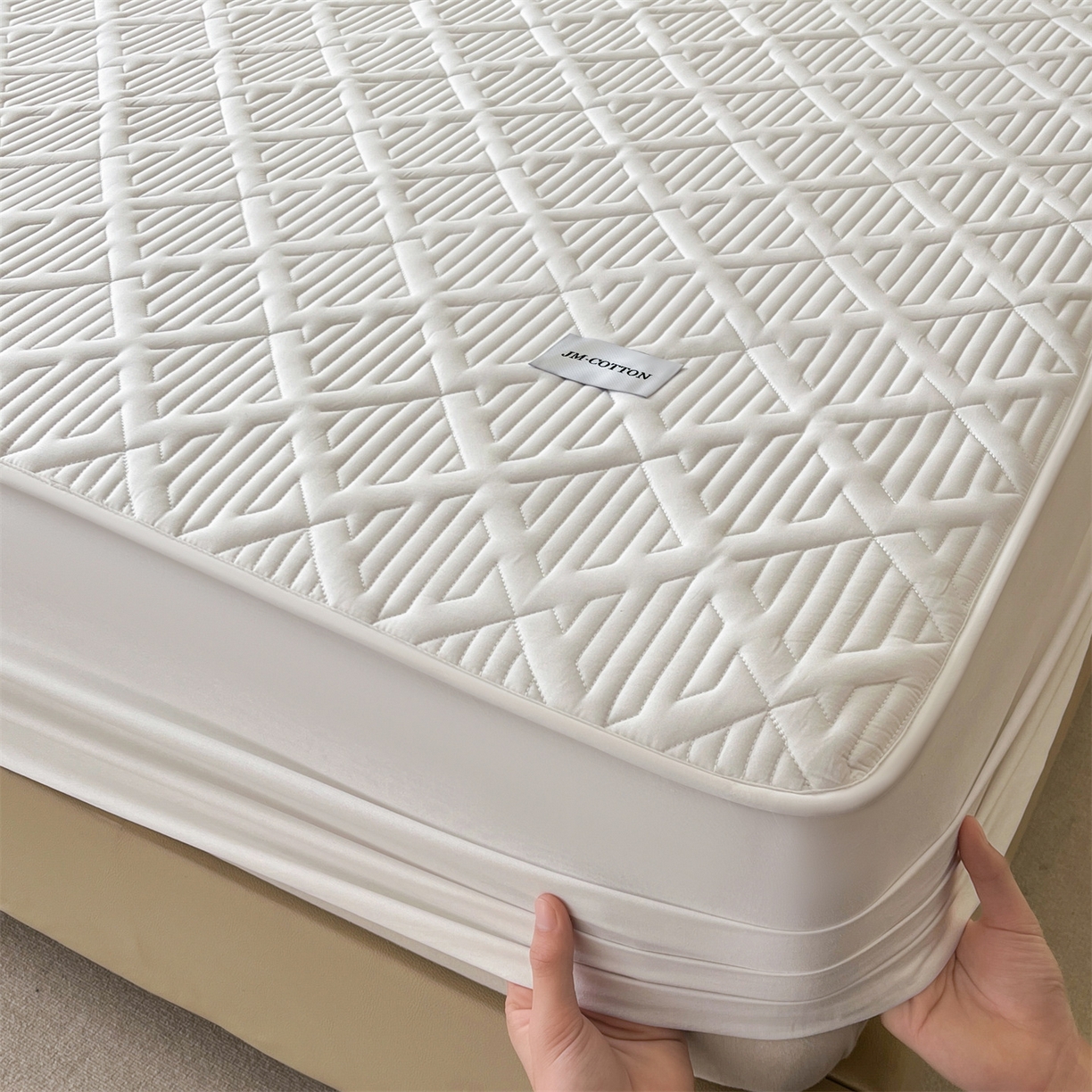 91家纺网 家纺一手货源 找家纺 （总）居眠 2026新款时光-100%全棉夹棉棉花床笠