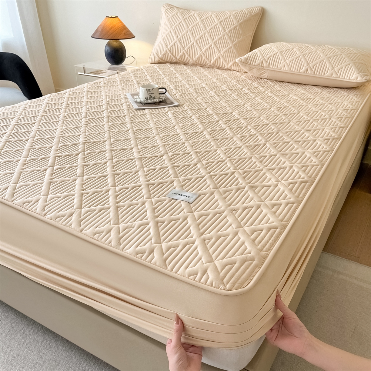 居眠 2026新款时光-100%全棉夹棉棉花床笠 时光-卡