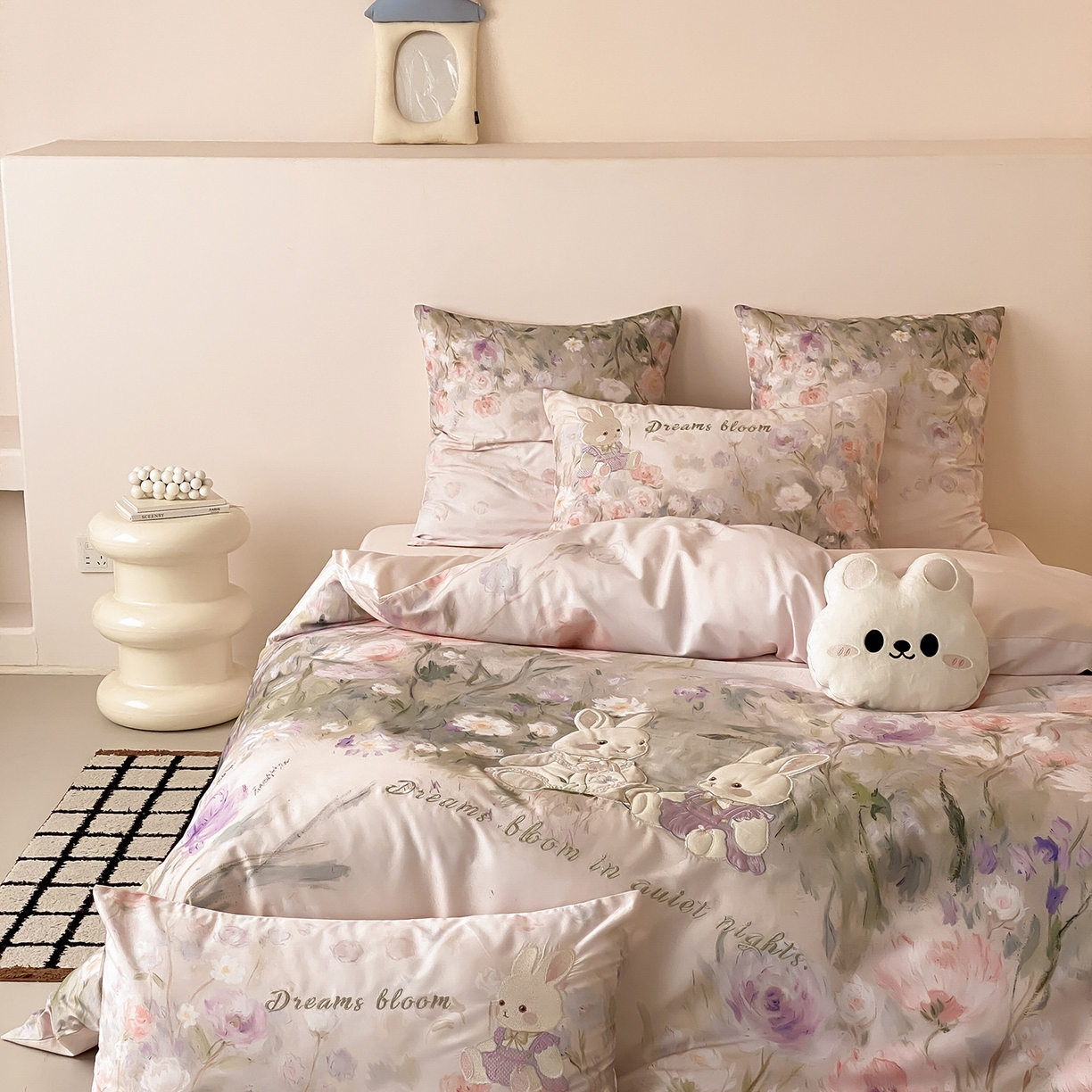 91家纺网 家纺一手货源 找家纺 （总）星野 2026新款60s进口奥地利兰精天丝四件套-浅夏