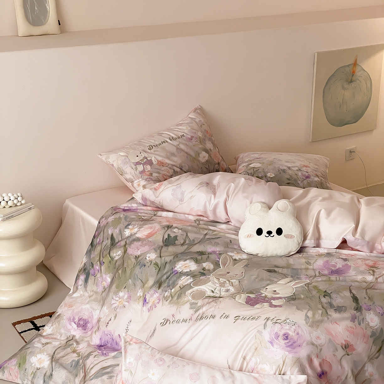 91家纺网 家纺一手货源 找家纺 （总）星野 2026新款60s进口奥地利兰精天丝四件套-浅夏