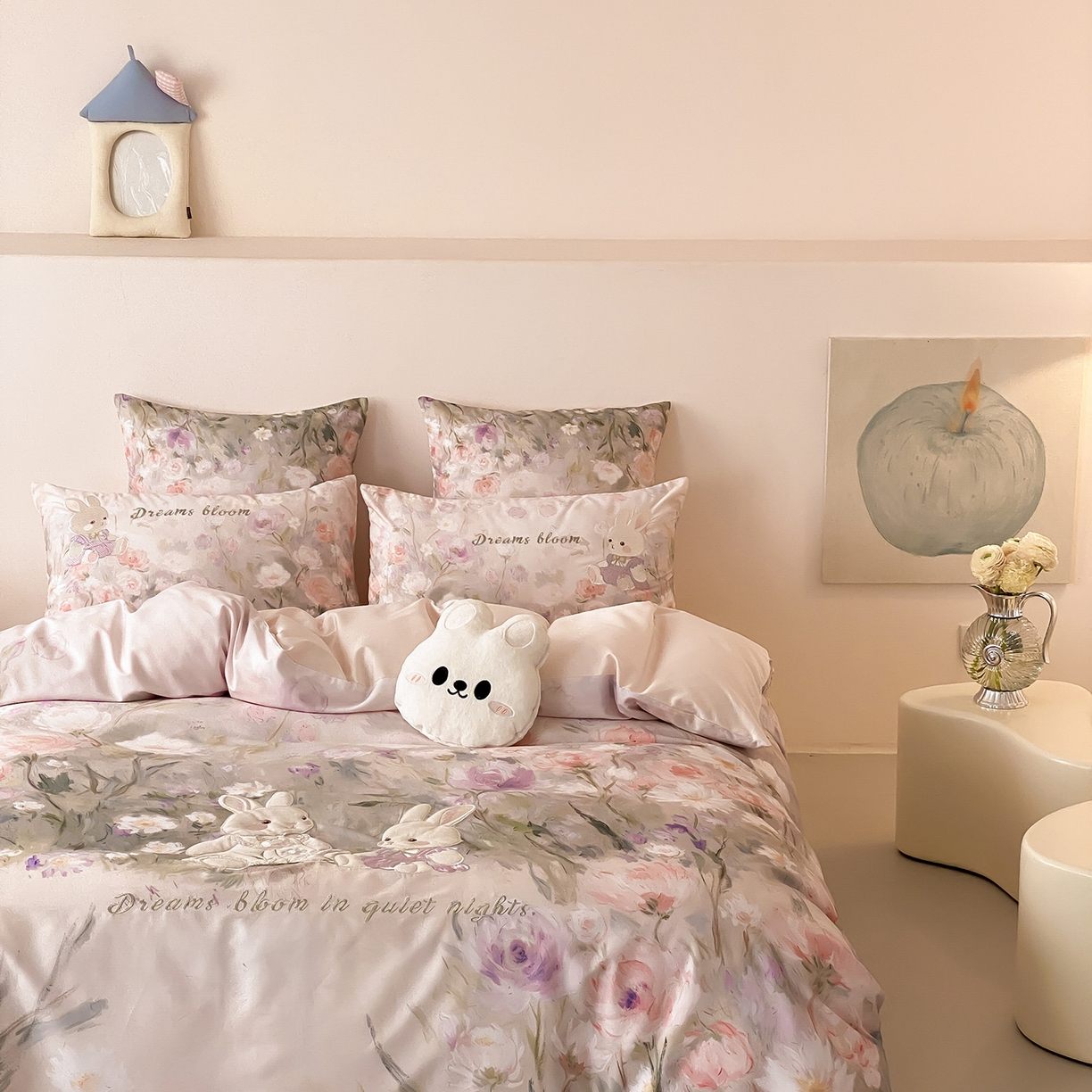 91家纺网 家纺一手货源 找家纺 （总）星野 2026新款60s进口奥地利兰精天丝四件套-浅夏