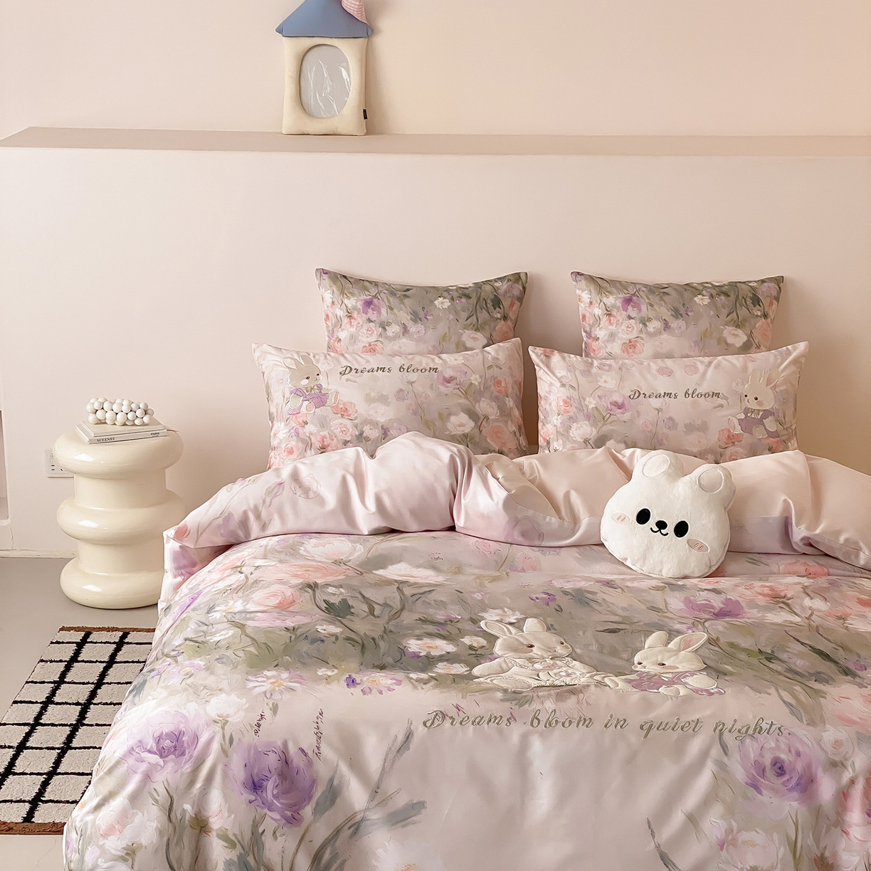 91家纺网 家纺一手货源 找家纺 （总）星野 2026新款60s进口奥地利兰精天丝四件套-浅夏