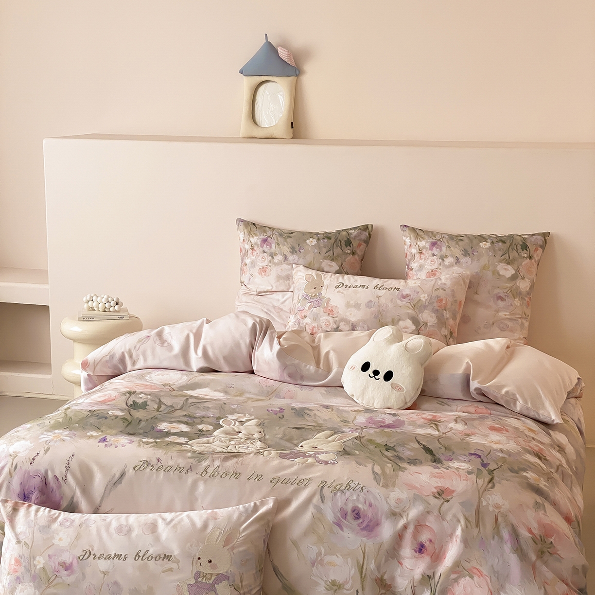 91家纺网 家纺一手货源 找家纺 （总）星野 2026新款60s进口奥地利兰精天丝四件套-浅夏