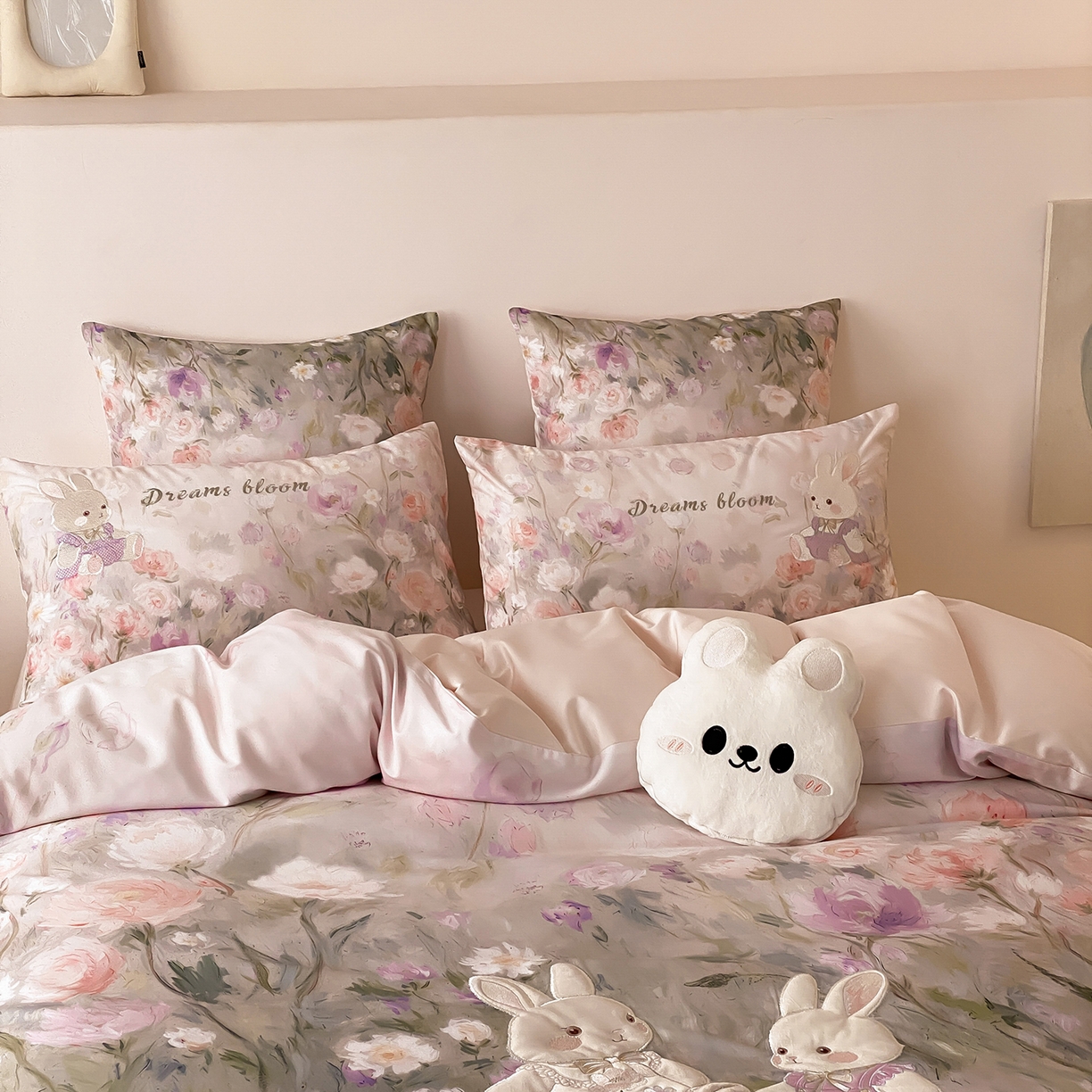 91家纺网 家纺一手货源 找家纺 （总）星野 2026新款60s进口奥地利兰精天丝四件套-浅夏