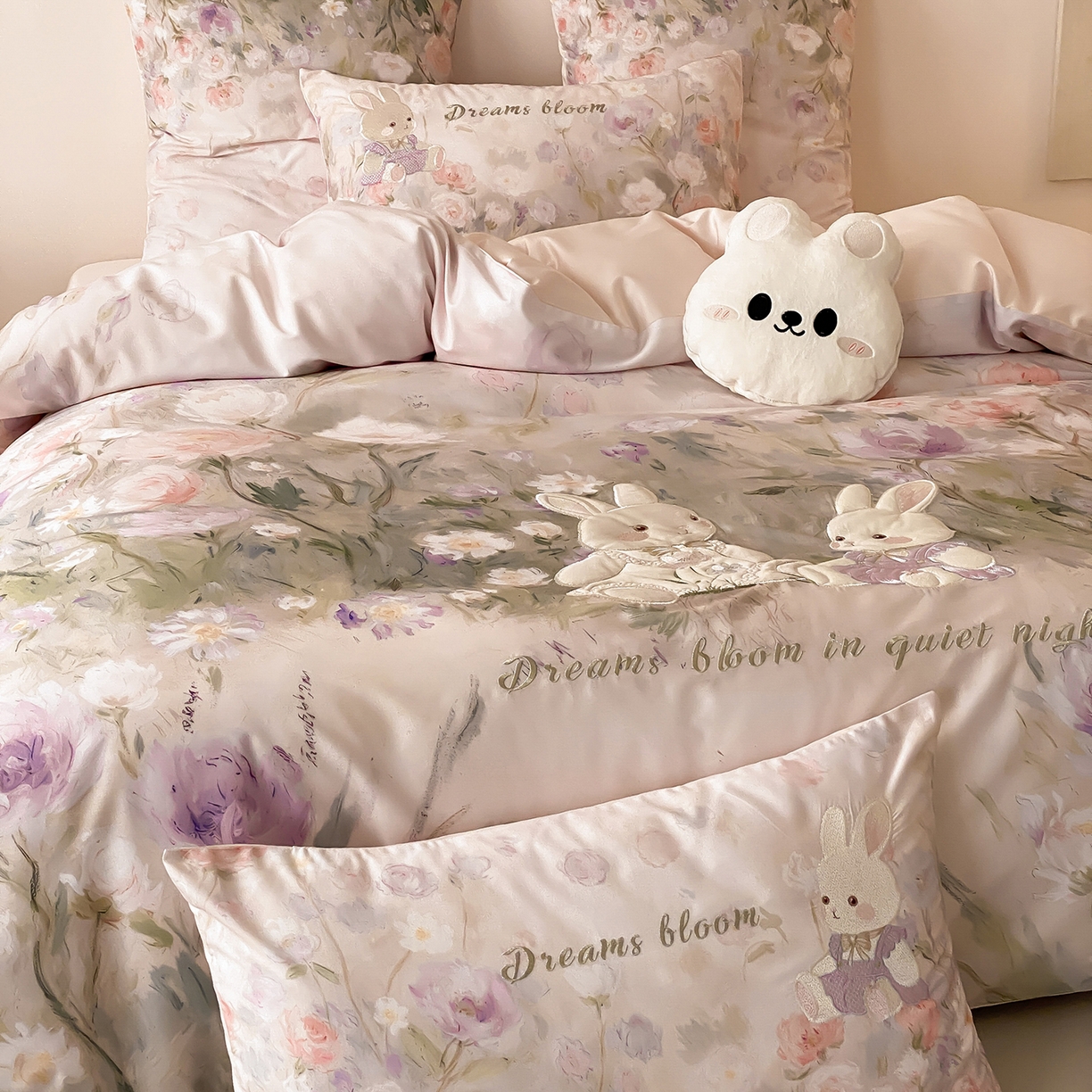 91家纺网 家纺一手货源 找家纺 （总）星野 2026新款60s进口奥地利兰精天丝四件套-浅夏