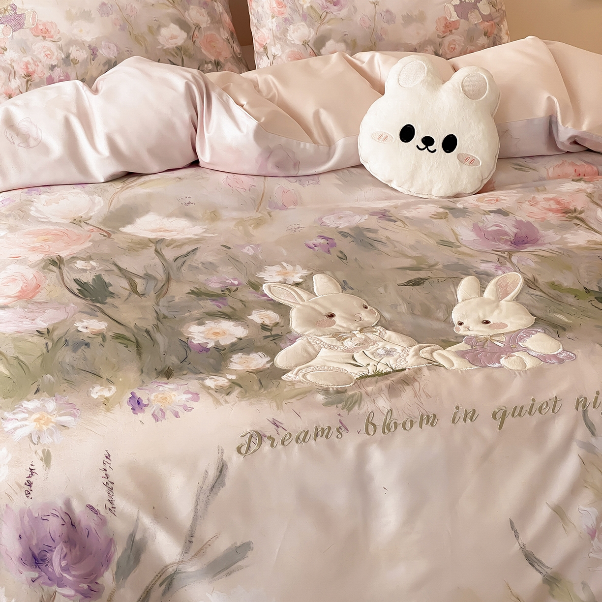 91家纺网 家纺一手货源 找家纺 （总）星野 2026新款60s进口奥地利兰精天丝四件套-浅夏