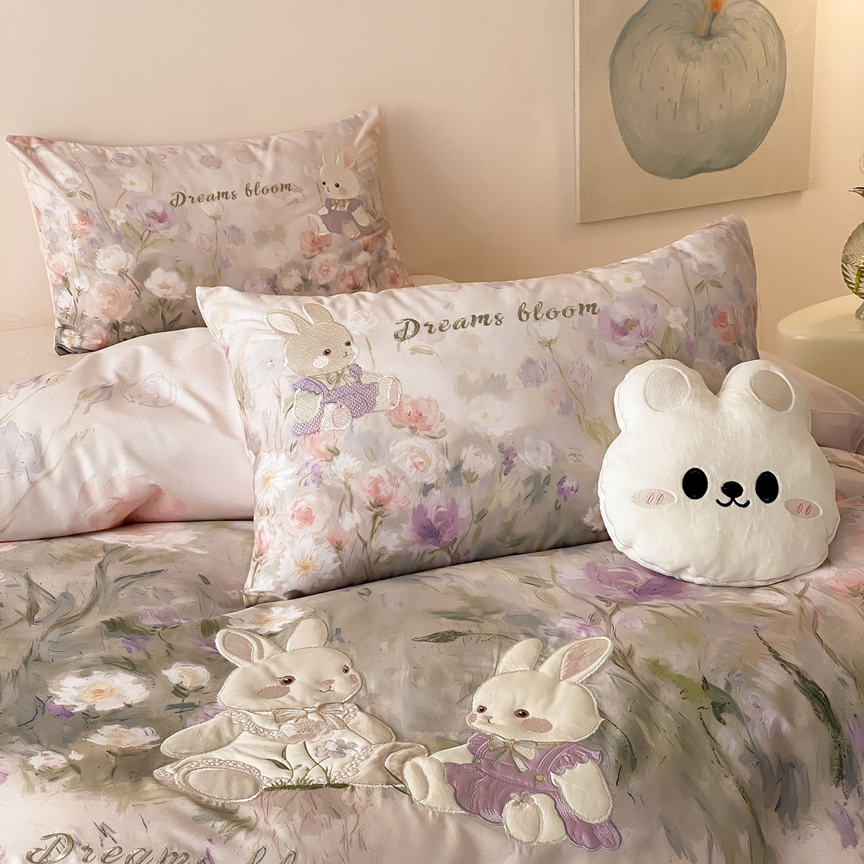 91家纺网 家纺一手货源 找家纺 （总）星野 2026新款60s进口奥地利兰精天丝四件套-浅夏