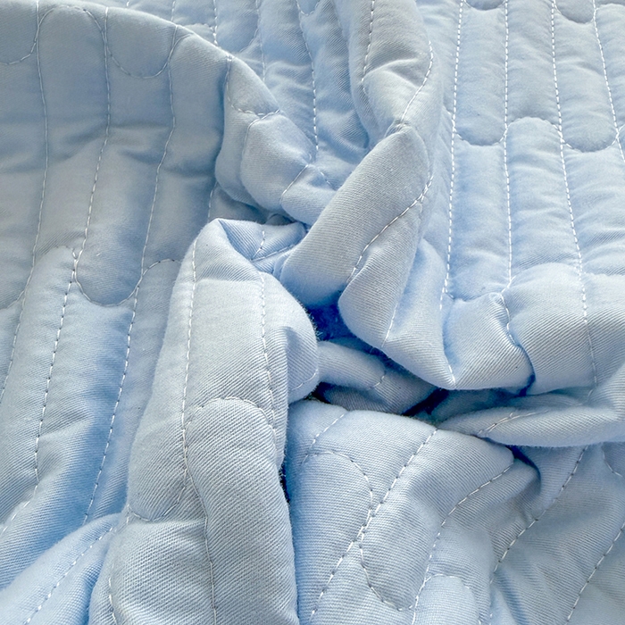 91家纺网 家纺一手货源 找家纺 花香四季家纺 2026新款全棉夹棉绗缝床裙三件套纯棉纯色蕾丝公主风床裙单件-蕾丝小姐 蕾丝小姐-海盐蓝