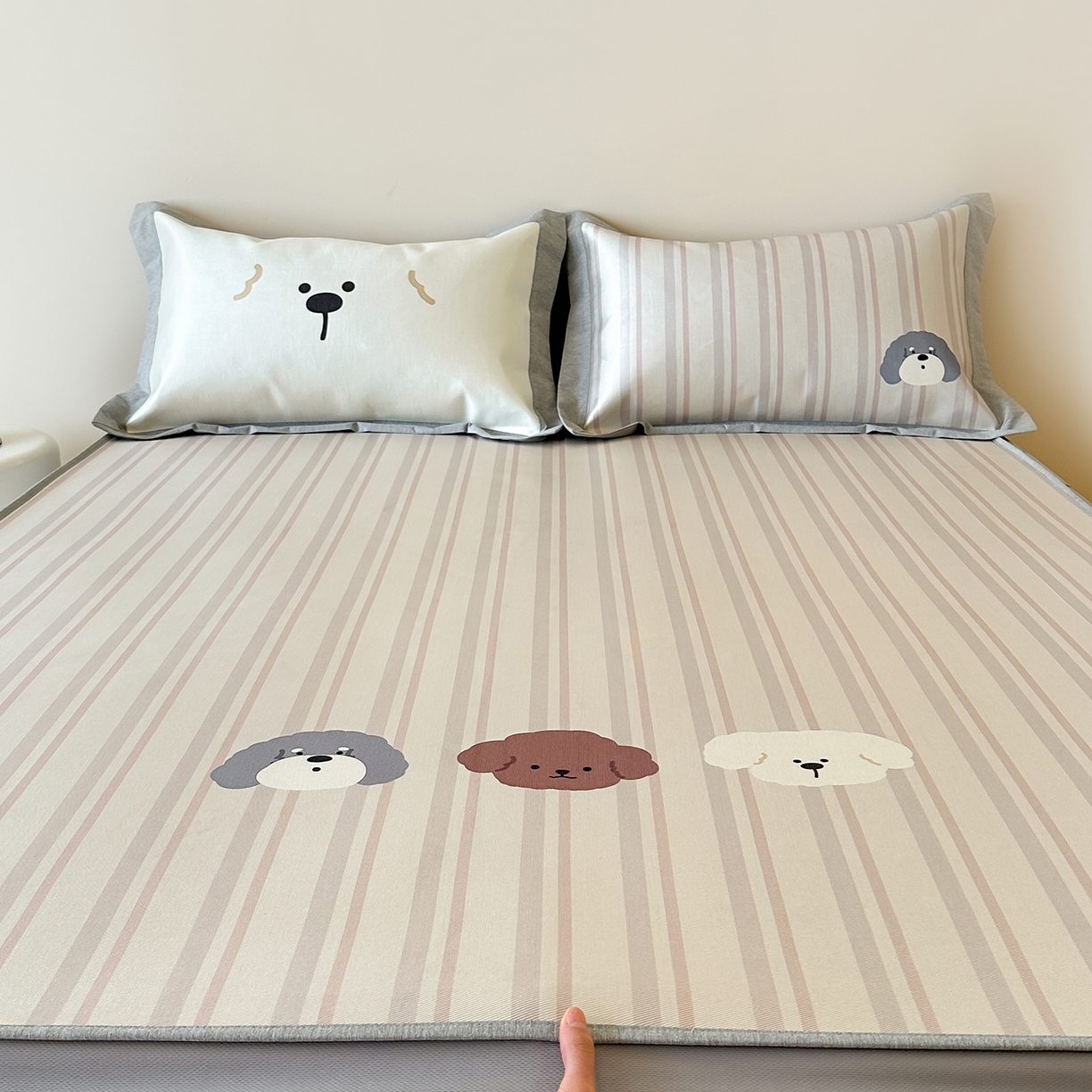 91家纺网 家纺一手货源 找家纺 （总）JUICY 橘滋家纺 2026新款高端A类原创设计卡通数码印花冰丝席凉席