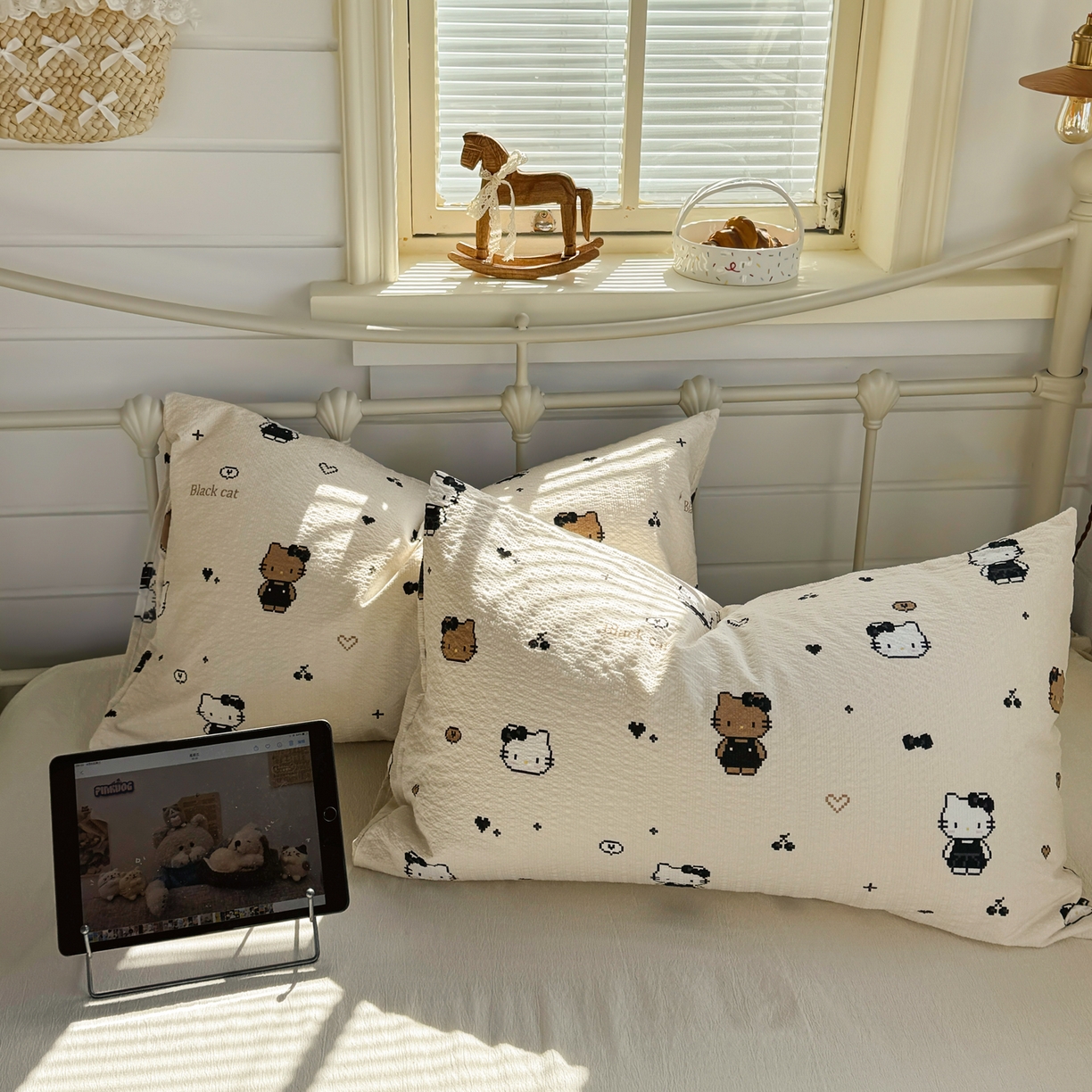 91家纺网 家纺一手货源 找家纺 （总）优兰朵 2026新款高品质A类泡芙纱普通款四件套-小红书宿舍春夏爆款