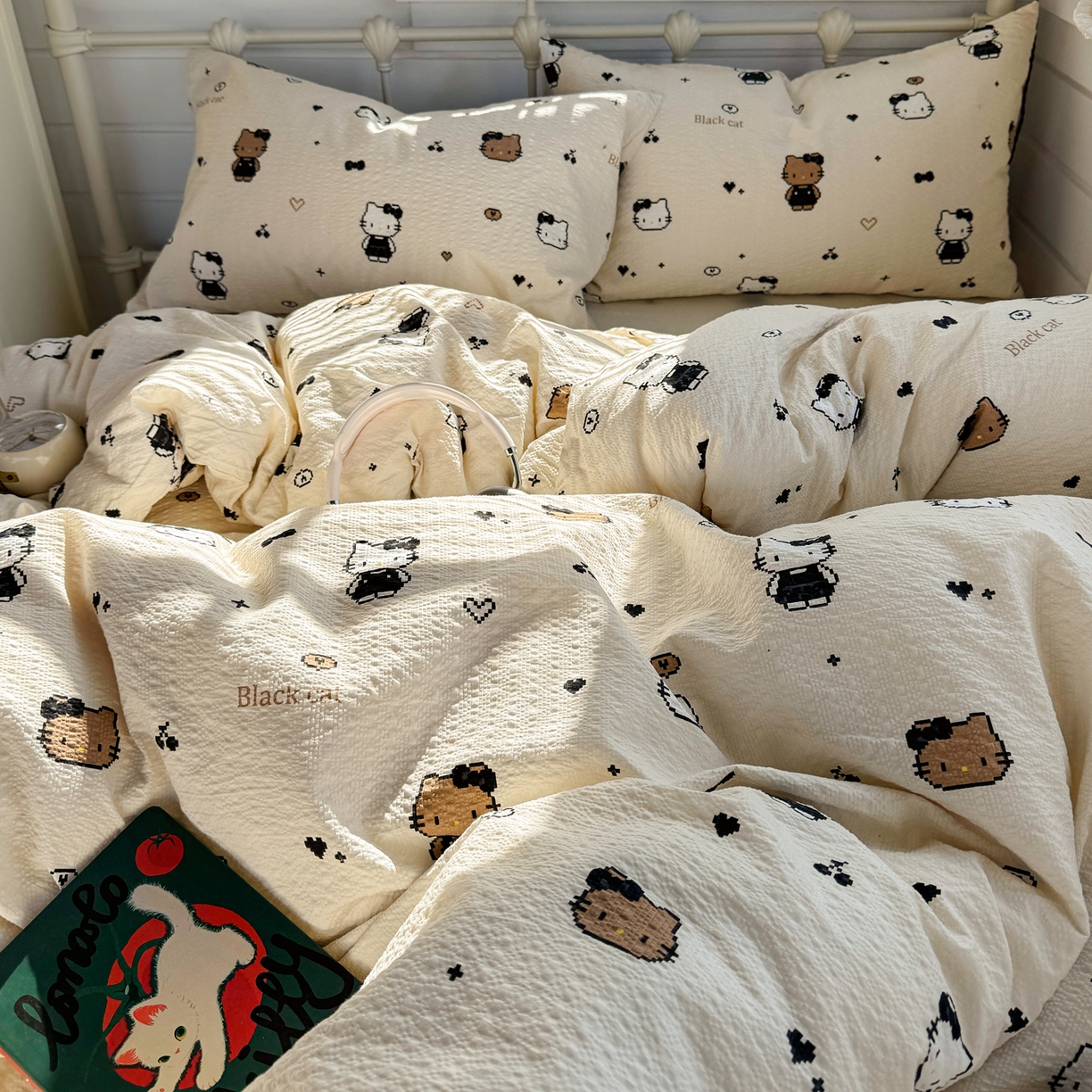 91家纺网 家纺一手货源 找家纺 （总）优兰朵 2026新款高品质A类泡芙纱普通款四件套-小红书宿舍春夏爆款