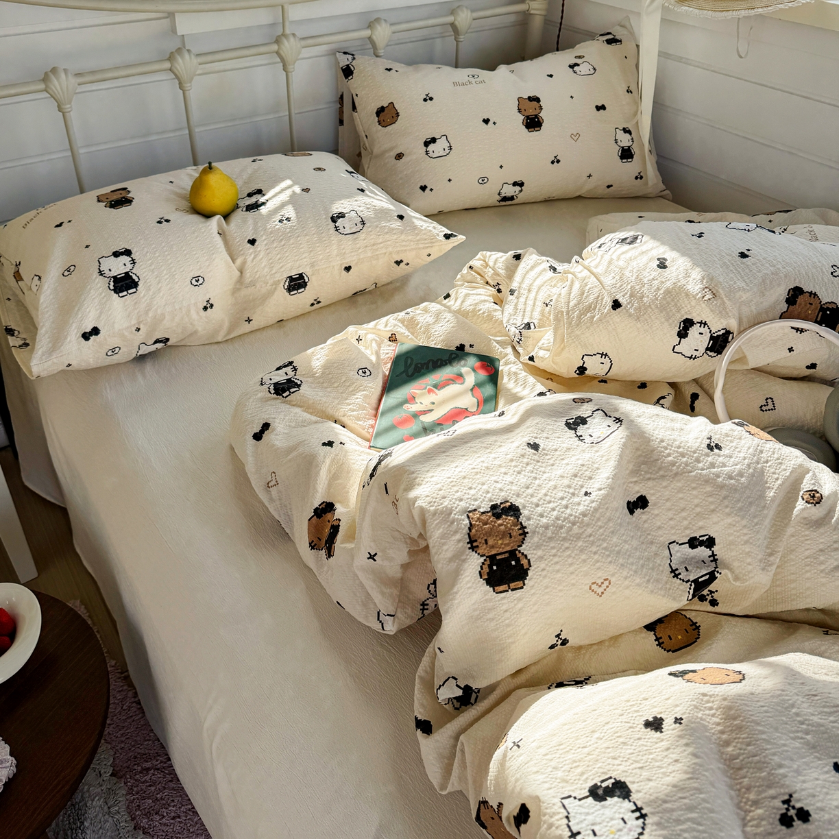 91家纺网 家纺一手货源 找家纺 （总）优兰朵 2026新款高品质A类泡芙纱普通款四件套-小红书宿舍春夏爆款