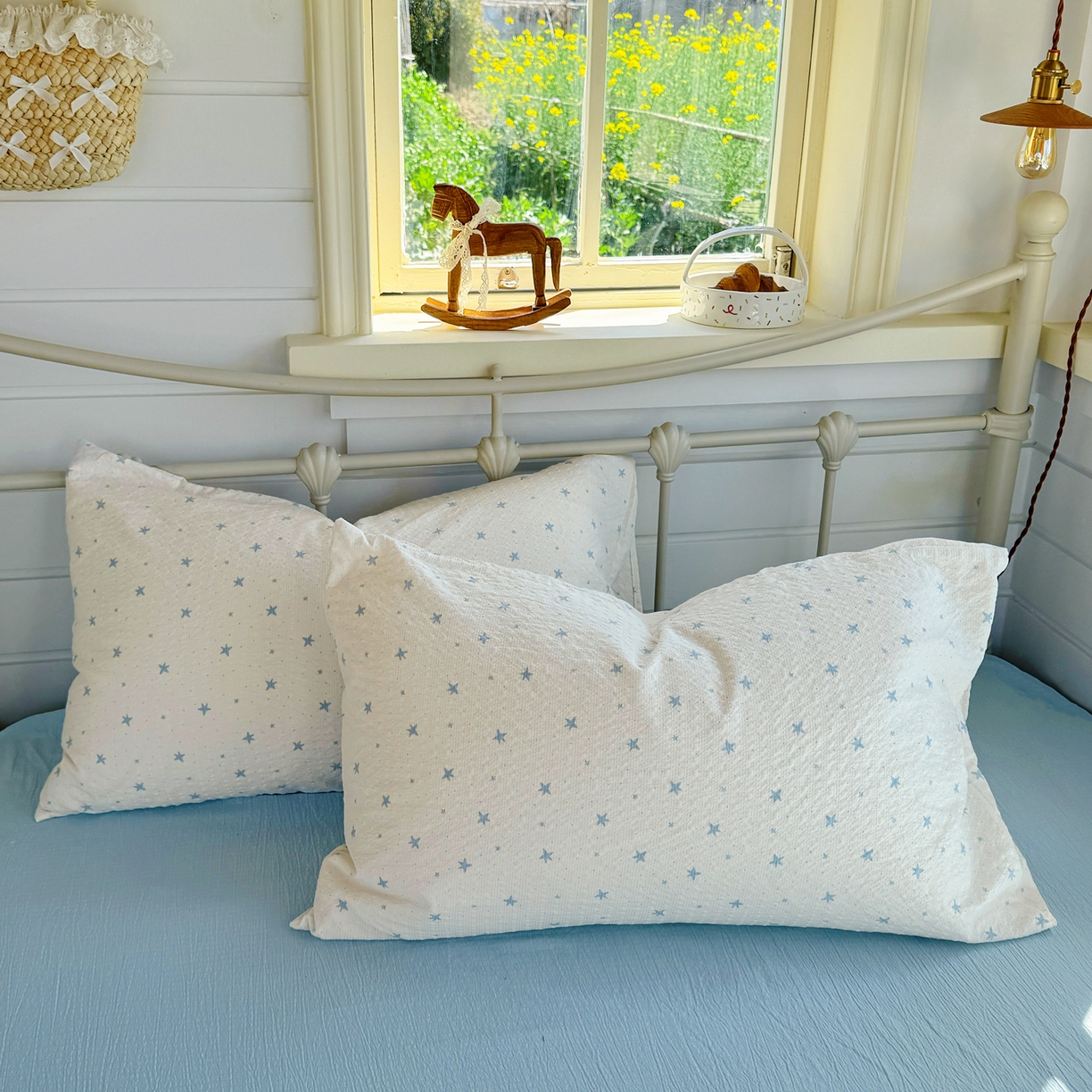 91家纺网 家纺一手货源 找家纺 优兰朵 2026新款高品质A类泡芙纱普通款四件套-小红书宿舍春夏爆款 软星点