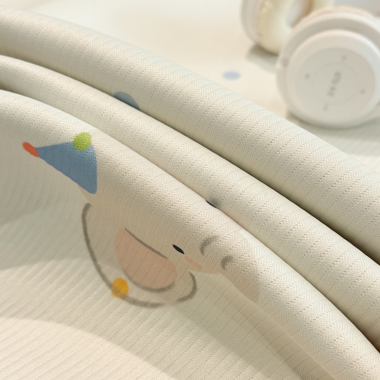 91家纺网 家纺一手货源 找家纺 慕尚家纺 2026春夏新款可水洗斜纹凉豆豆印花凉感席凉席席子 大象