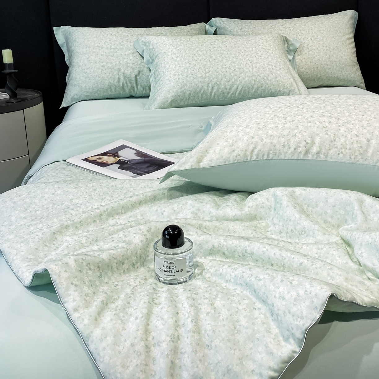 91家纺网 家纺一手货源 找家纺 慕尚家纺 2026春夏新款莱赛尔天丝夏被夏凉被空调被夏被四件套 蓝风铃