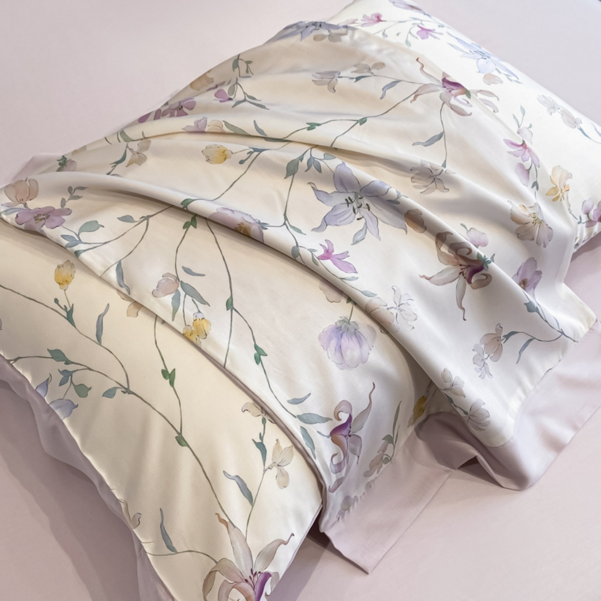 91家纺网 家纺一手货源 找家纺 慕尚家纺 2026春夏新款莱赛尔天丝夏被夏凉被空调被夏被四件套 花亦语