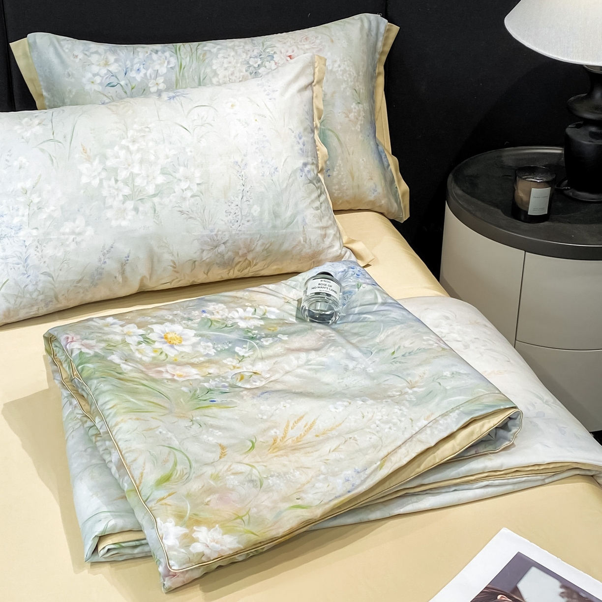 慕尚家纺 2026春夏新款莱赛尔天丝夏被夏凉被空调被夏被四件套 野菊漫野