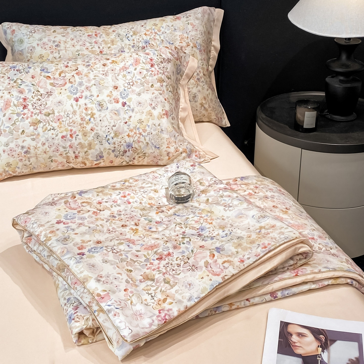 慕尚家纺 2026春夏新款莱赛尔天丝夏被夏凉被空调被夏被四件套 繁花里