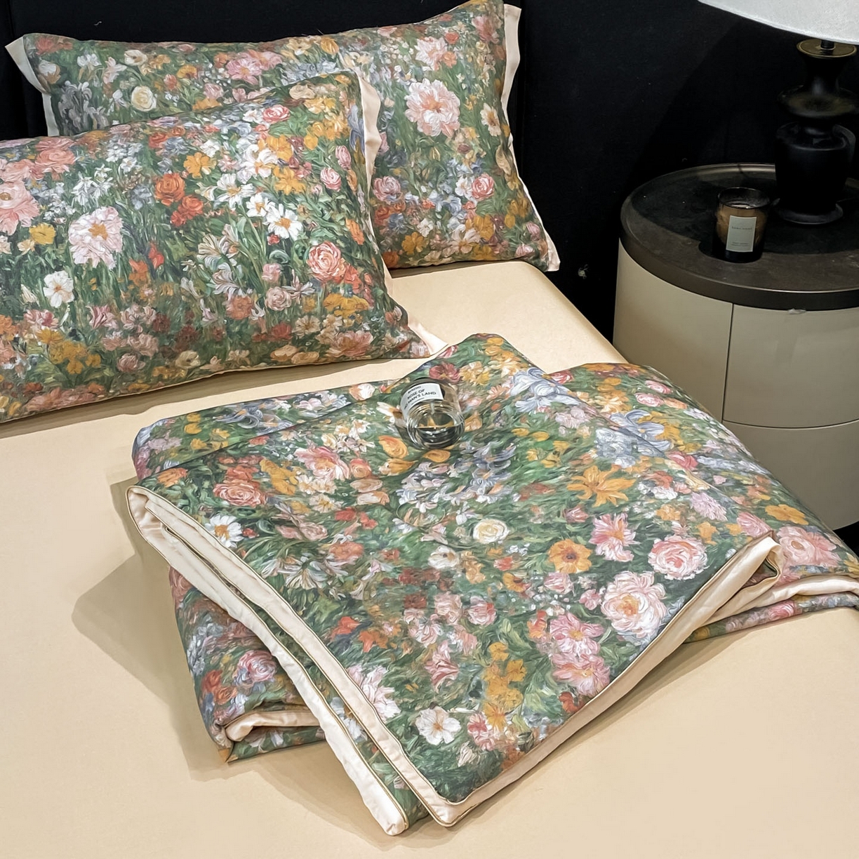 慕尚家纺 2026春夏新款莱赛尔天丝夏被夏凉被空调被夏被四件套 莫奈花园