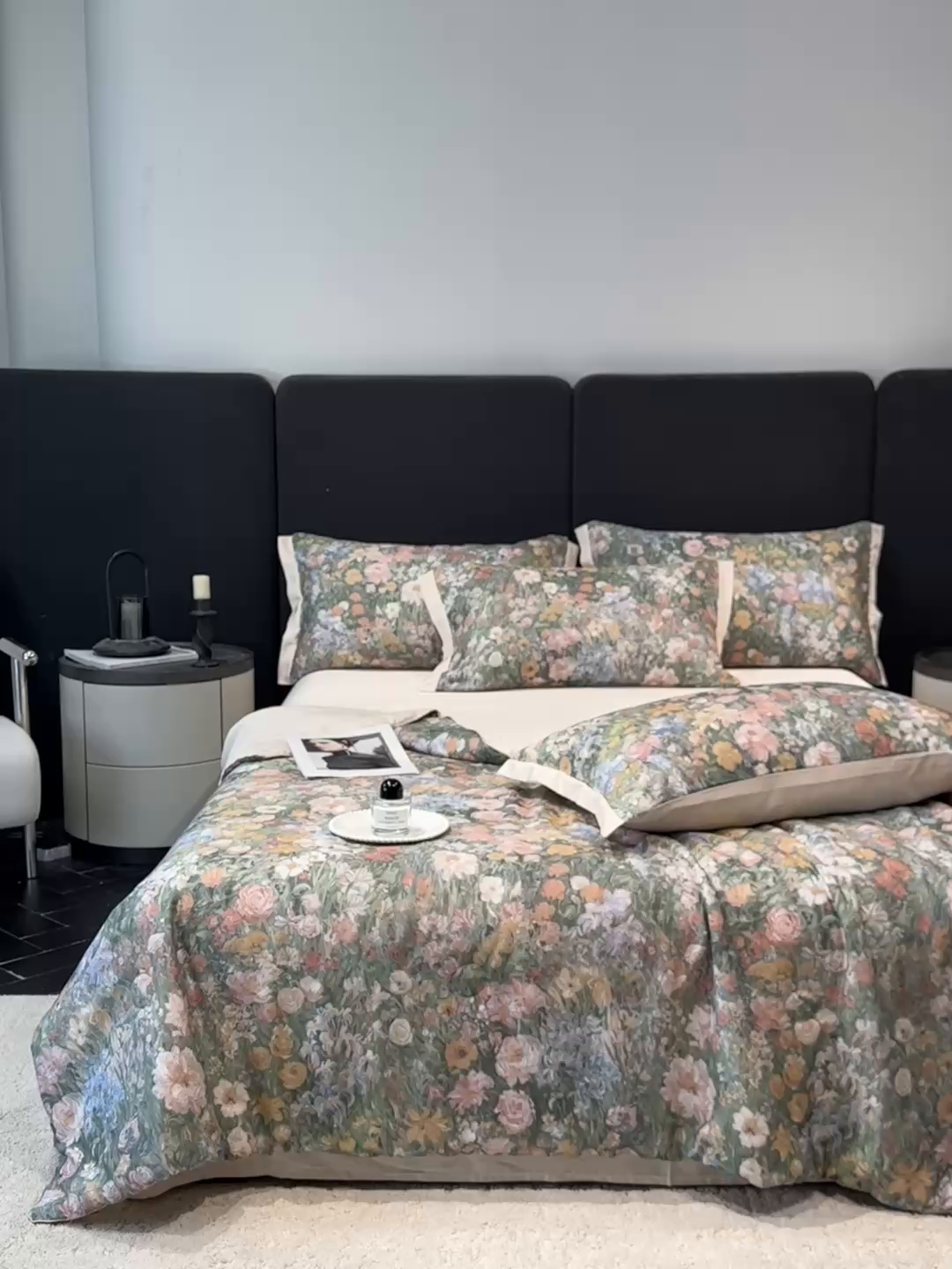 91家纺网 家纺一手货源 找家纺 慕尚家纺 2026春夏新款莱赛尔天丝夏被夏凉被空调被夏被四件套 莫奈花园