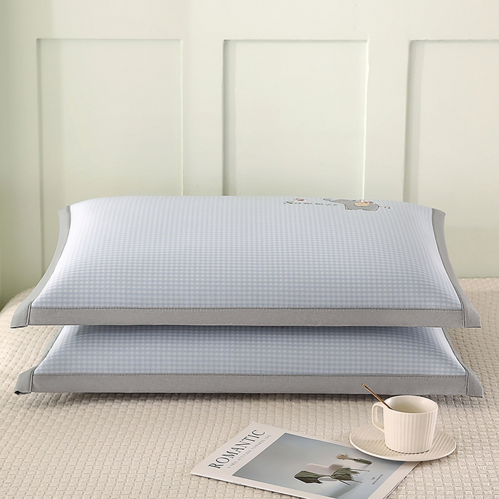 91家纺网 家纺一手货源 找家纺 小牛席业 2026新款夏日小象冰丝夏凉枕枕头枕芯 蓝色