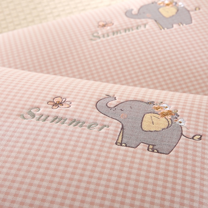 91家纺网 家纺一手货源 找家纺 小牛席业 2026新款夏日小象冰丝夏凉枕枕头枕芯 粉色