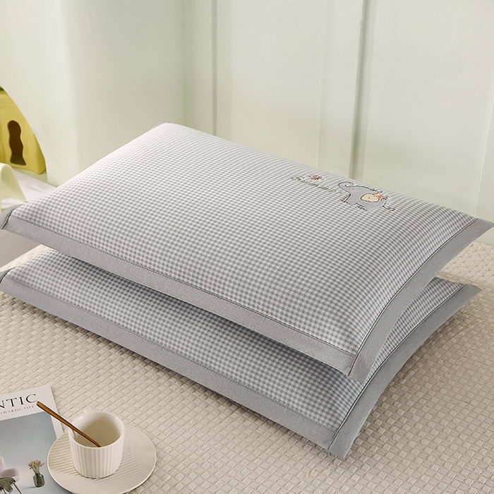 91家纺网 家纺一手货源 找家纺 小牛席业 2026新款夏日小象冰丝夏凉枕枕头枕芯 灰色