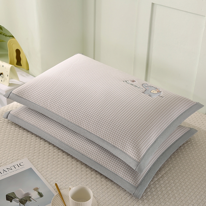 91家纺网 家纺一手货源 找家纺 小牛席业 2026新款夏日小象冰丝夏凉枕枕头枕芯 香槟