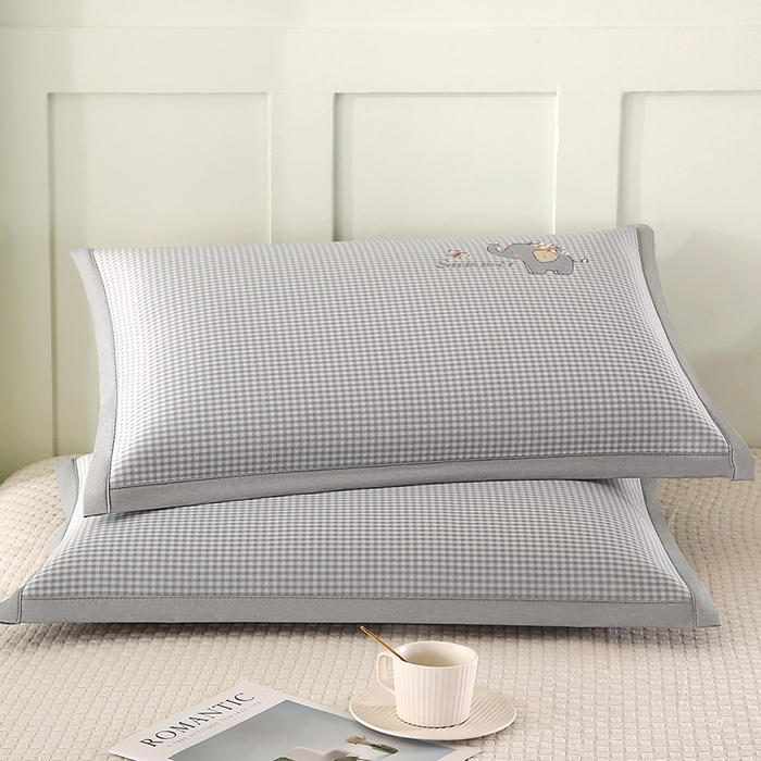 91家纺网 家纺一手货源 找家纺 小牛席业 2026新款夏日小象冰丝夏凉枕枕头枕芯 灰色