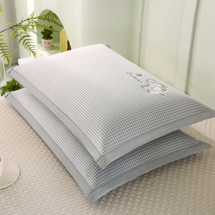 91家纺网 家纺一手货源 找家纺 小牛席业 2026新款夏日小象冰丝夏凉枕枕头枕芯 灰色