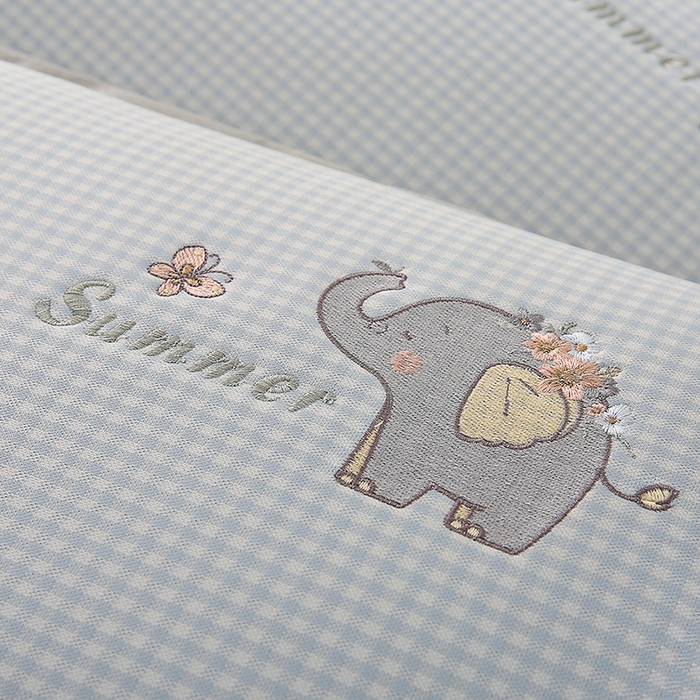 91家纺网 家纺一手货源 找家纺 小牛席业 2026新款夏日小象冰丝夏凉枕枕头枕芯 蓝色