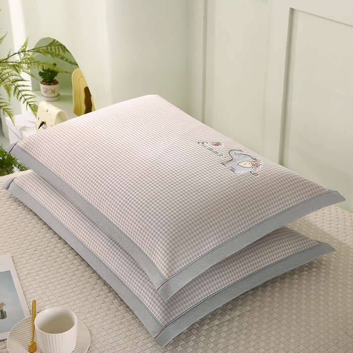 91家纺网 家纺一手货源 找家纺 小牛席业 2026新款夏日小象冰丝夏凉枕枕头枕芯 香槟