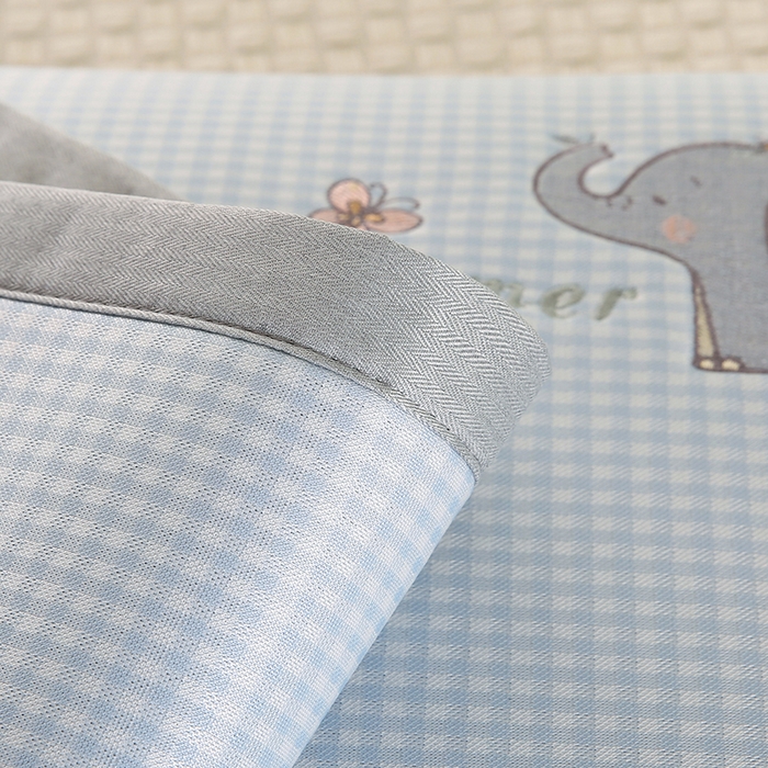 91家纺网 家纺一手货源 找家纺 小牛席业 2026新款夏日小象冰丝夏凉枕枕头枕芯 蓝色