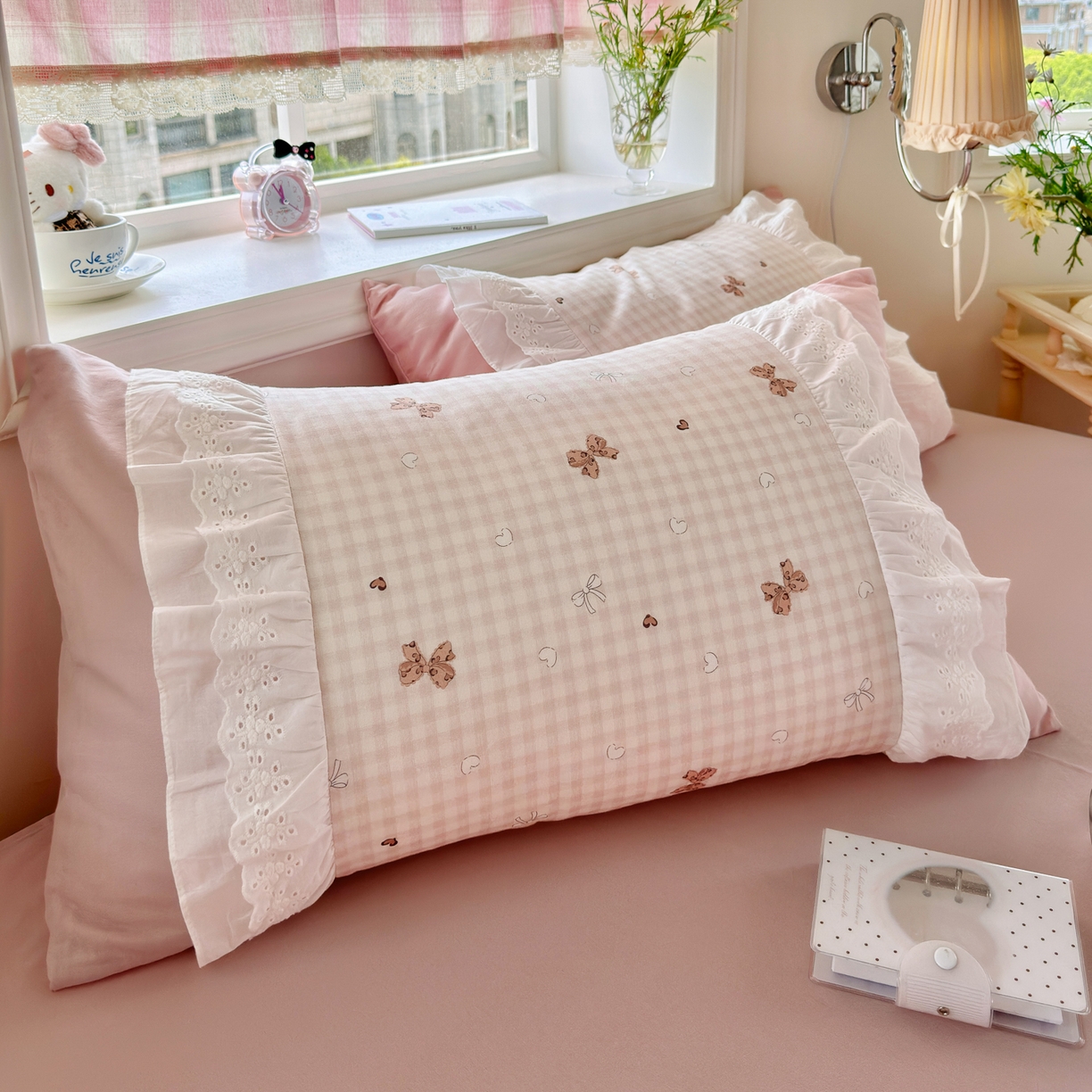 91家纺网 家纺一手货源 找家纺 锦彩家居 2026新款A类全棉纯棉双层纱韩式花边款小清新四件套INS小红书博主风提供买家秀 泡芙公主