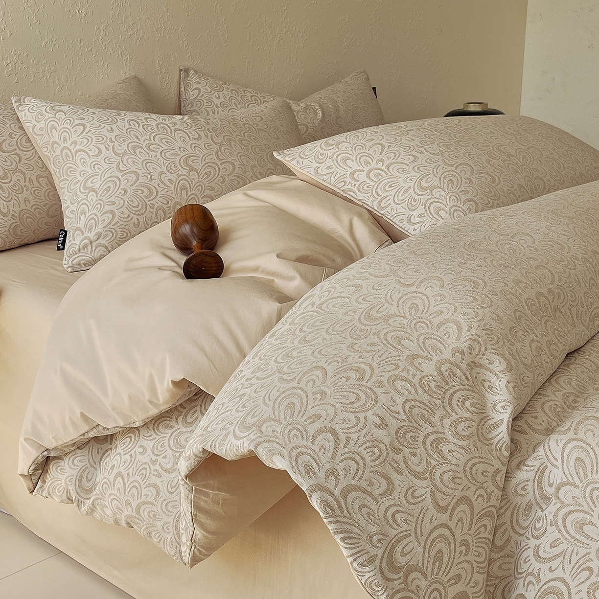 91家纺网 家纺一手货源 找家纺 （总）小懒猪 2026新款棉麻立体提花四件套