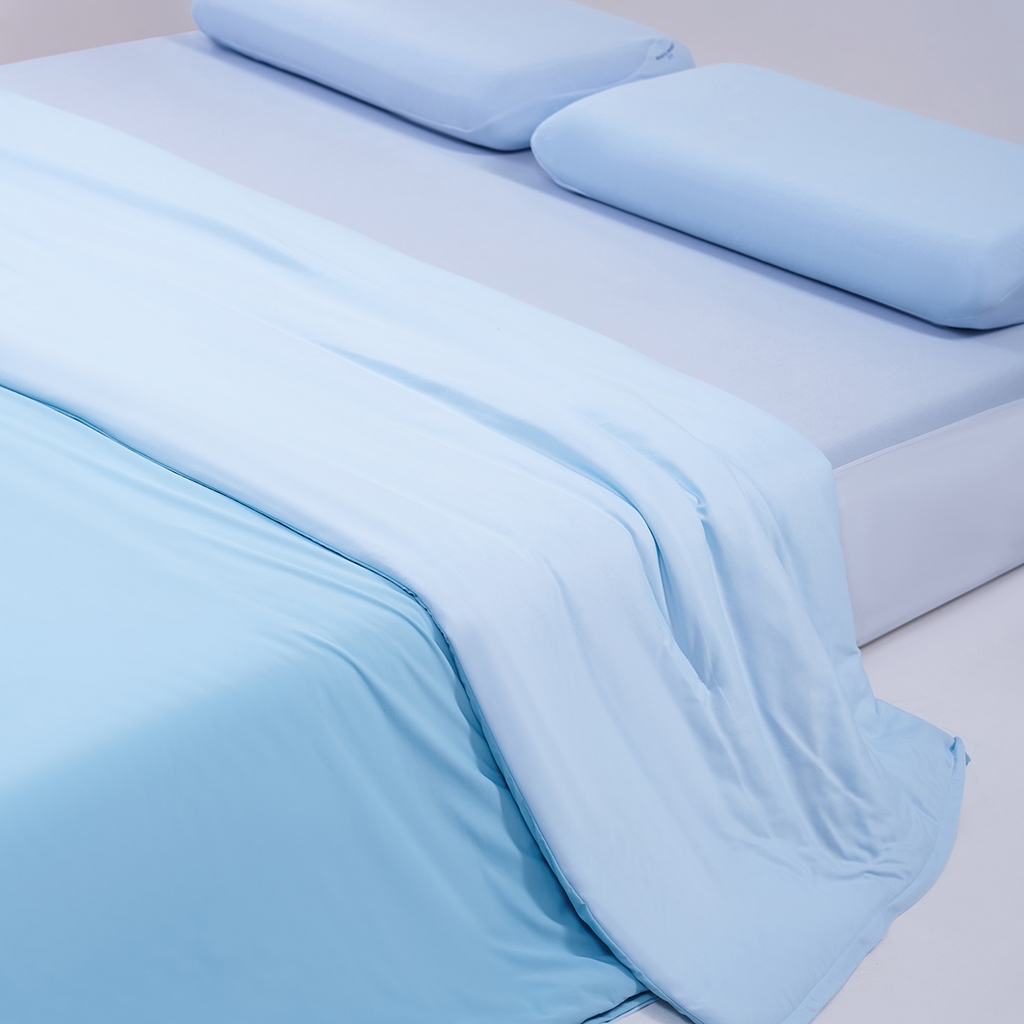 91家纺网 家纺一手货源 找家纺 花享莱 2026新款亚朵酒店同款被深睡双感凉感被夏被夏凉被空调被控温被pro3.0 静水蓝