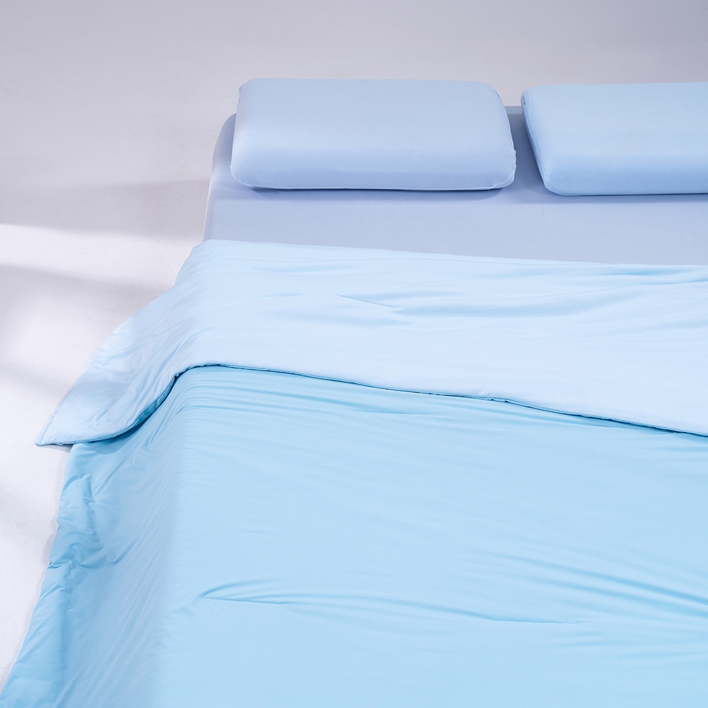 91家纺网 家纺一手货源 找家纺 花享莱 2026新款亚朵酒店同款被深睡双感凉感被夏被夏凉被空调被控温被pro3.0 静水蓝