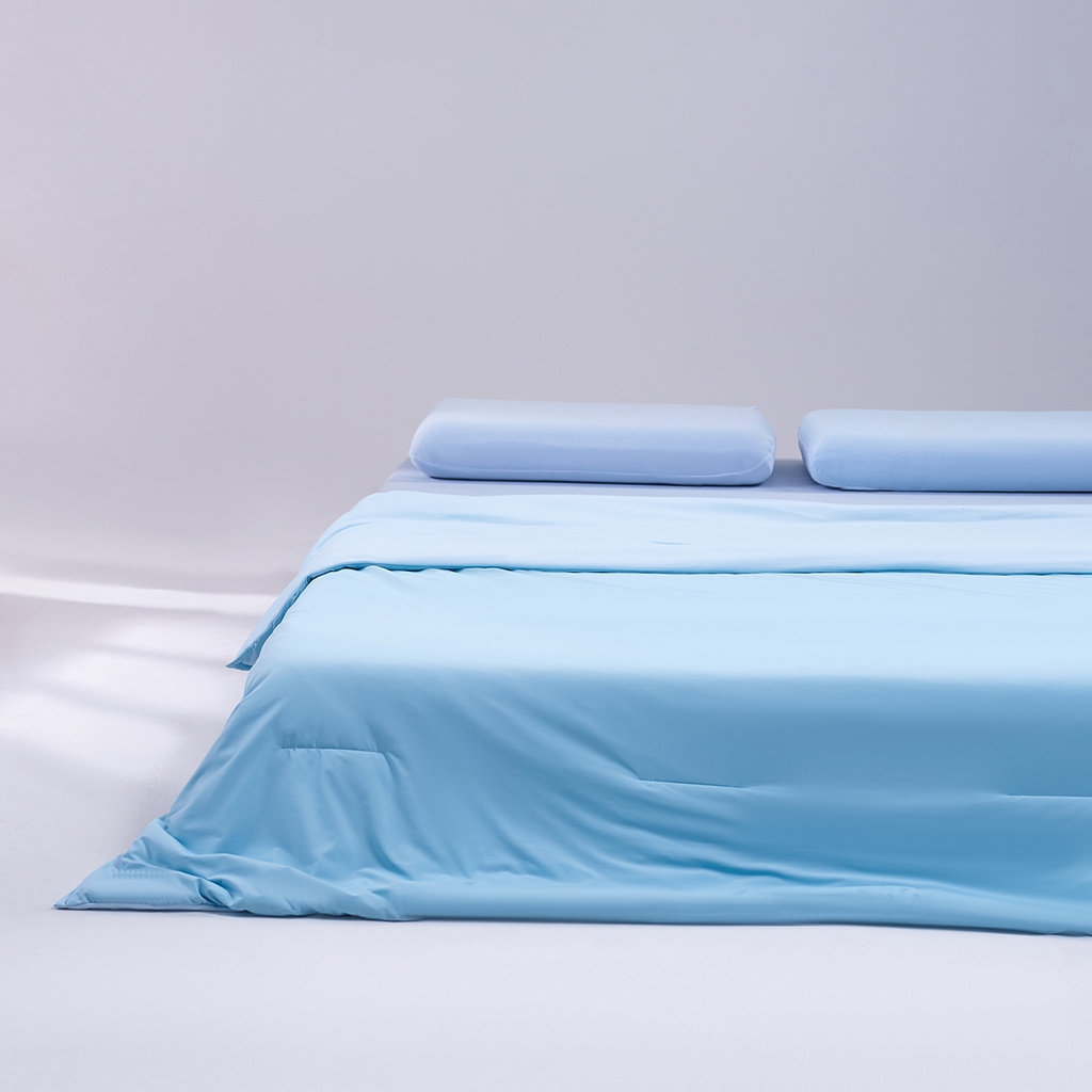 91家纺网 家纺一手货源 找家纺 花享莱 2026新款亚朵酒店同款被深睡双感凉感被夏被夏凉被空调被控温被pro3.0 静水蓝