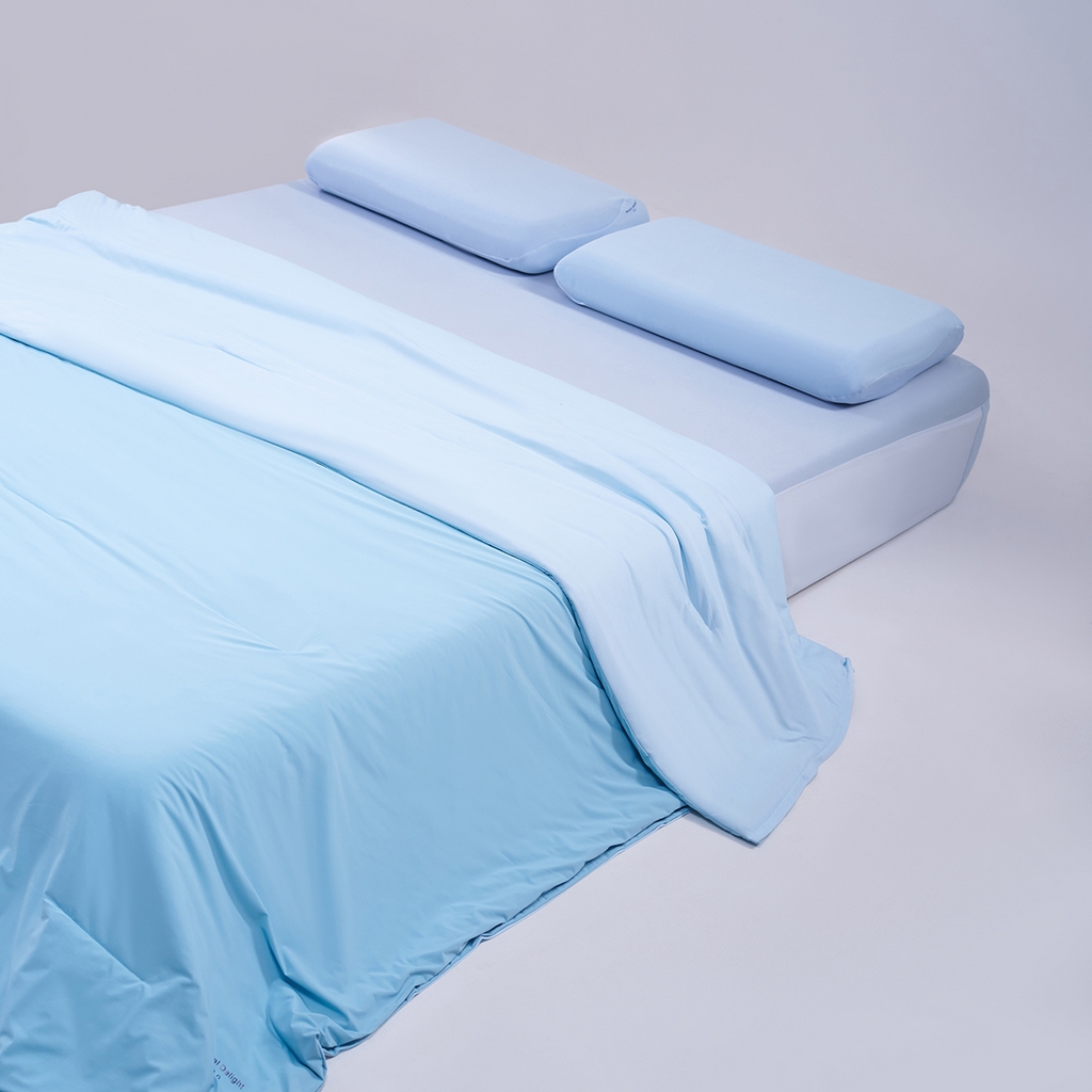 91家纺网 家纺一手货源 找家纺 花享莱 2026新款亚朵酒店同款被深睡双感凉感被夏被夏凉被空调被控温被pro3.0 静水蓝