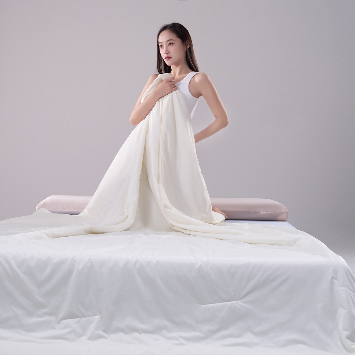 91家纺网 家纺一手货源 找家纺 花享莱 2026新款亚朵酒店同款被深睡双感凉感被夏被夏凉被空调被控温被pro3.0 双面凉感竹青黄